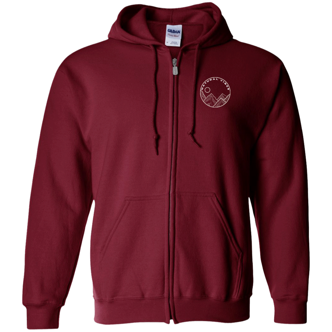 SRH Zip Up Hooded Sweatshirt Natural Vibes