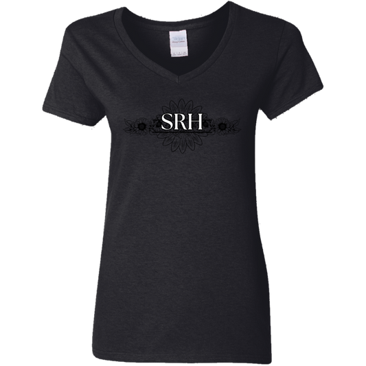 SRH Ladies' 5.3 oz. V-Neck T-Shirt Explore the Wilderness