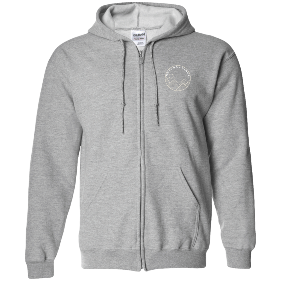 SRH Zip Up Hooded Sweatshirt Natural Vibes