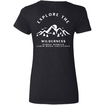 SRH Ladies' 5.3 oz. V-Neck T-Shirt Explore the Wilderness