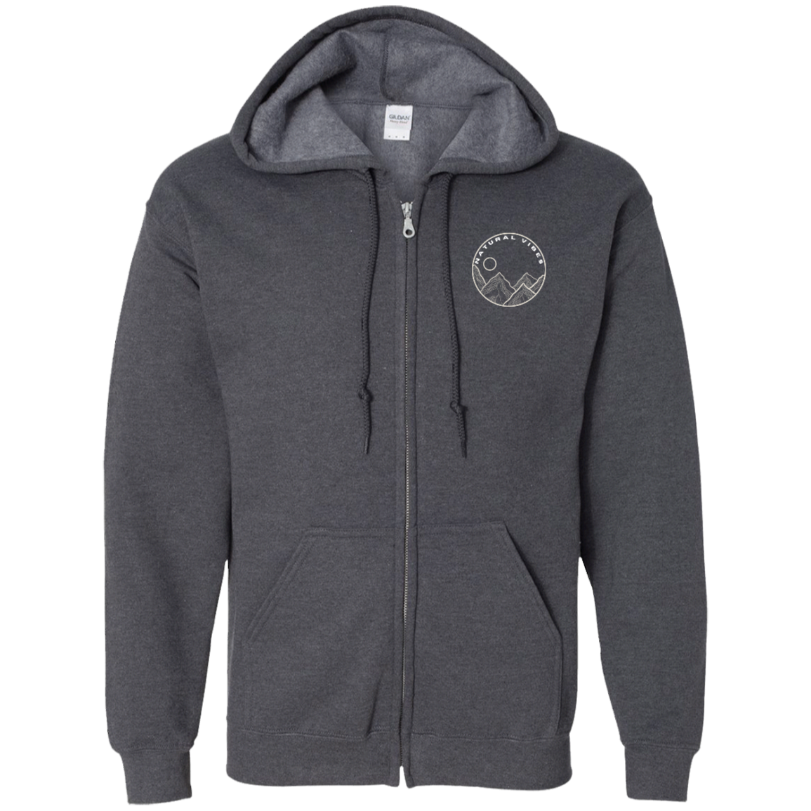 SRH Zip Up Hooded Sweatshirt Natural Vibes