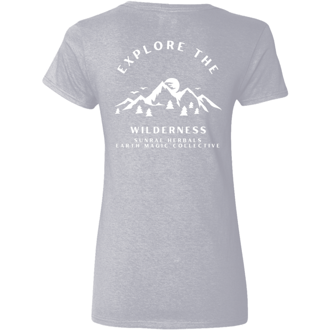 SRH Ladies' 5.3 oz. V-Neck T-Shirt Explore the Wilderness