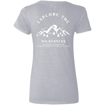 SRH Ladies' 5.3 oz. V-Neck T-Shirt Explore the Wilderness