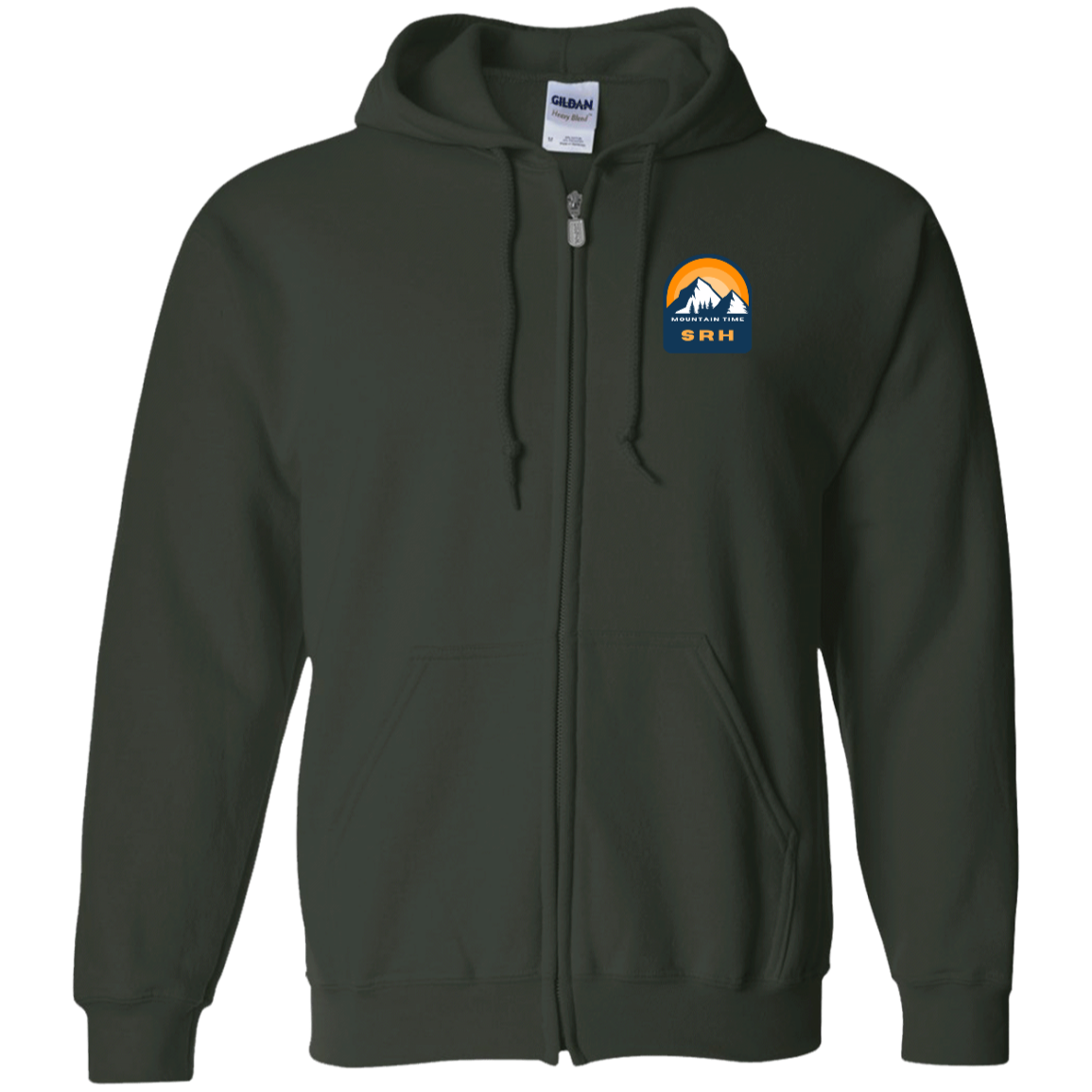 SRH Gildan Zip Up Hooded Sweatshirt Mountain Time